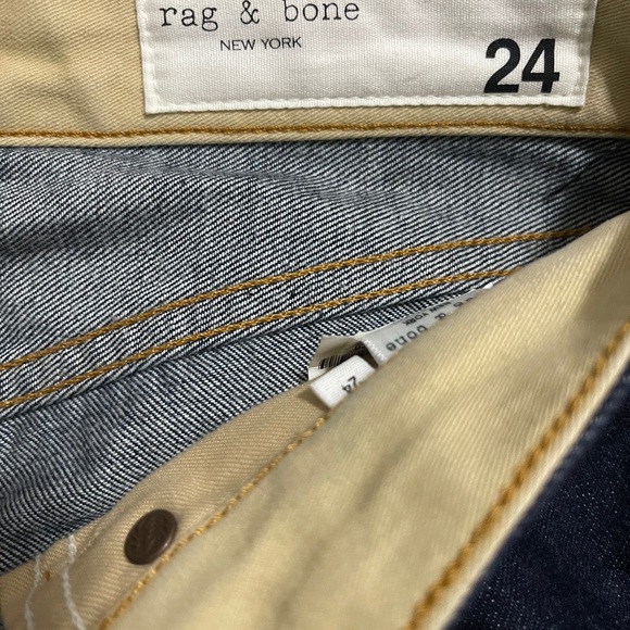Rag & Bone Womens Jeans Size 24 Blue Rosa Mid Rise Boyfriend Dark Wash Denim - Picture 12 of 13